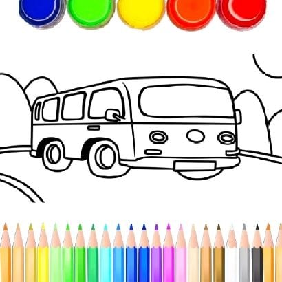 Bus Coloring Book